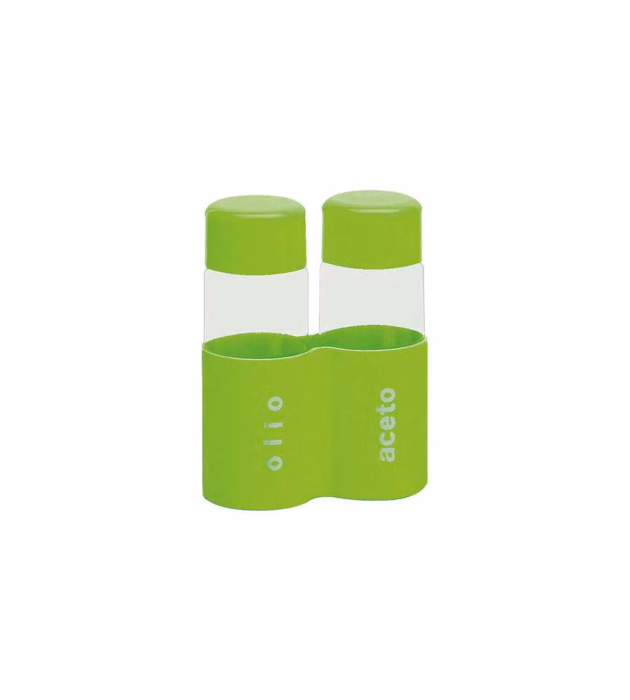 Set condimento per olio e aceto Cosmoplast verde 2 pezzi L/P/H: 12 x 4 x 9 cm – 2