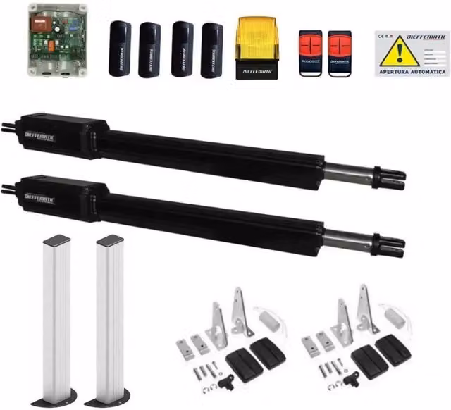 Kit Automazione Vh corsa 400 230v 2 Ante Cancello battente completo di colonnine