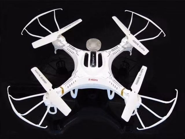 Drone Quadricottero RJX con Videocamera HD ad Alta Risoluzione e Batteria Ricaricabile, Colore Bianco