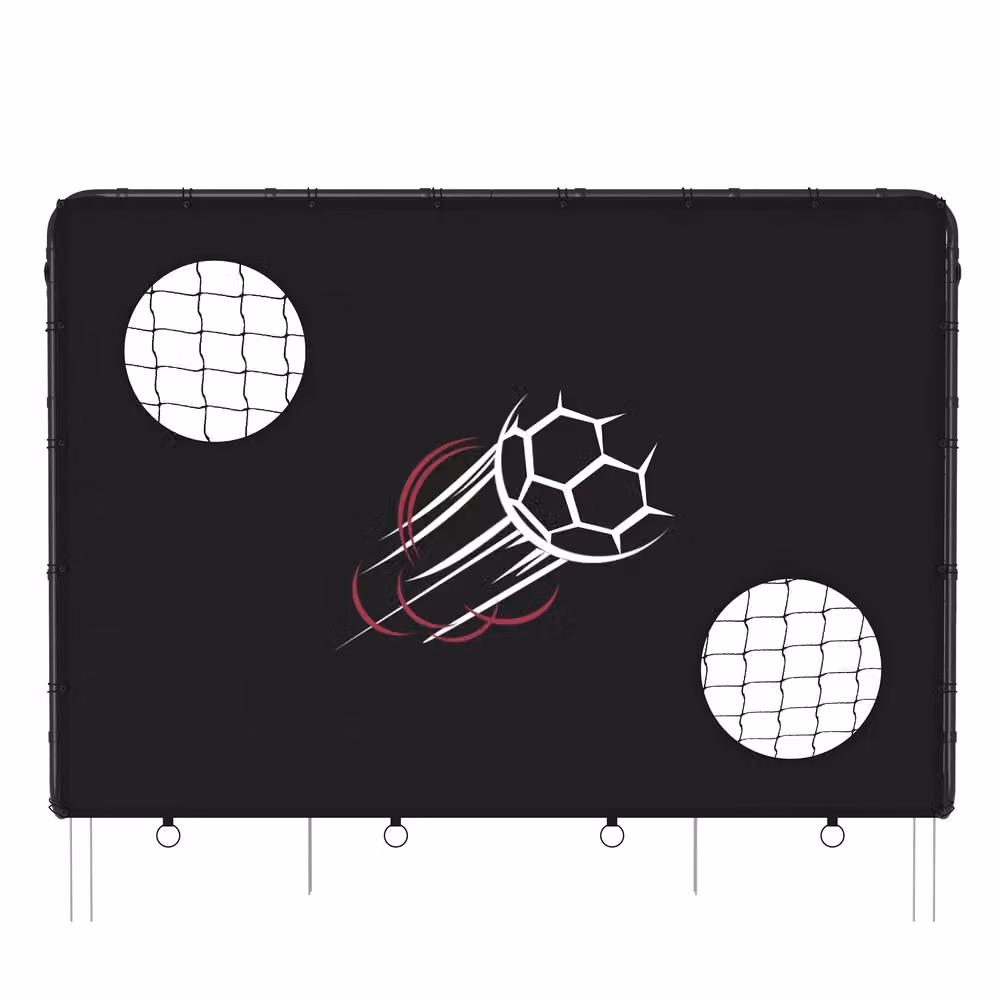 Porta da Calcio per Bambini in Ferro e Rete di PE, Nero / Tipo II