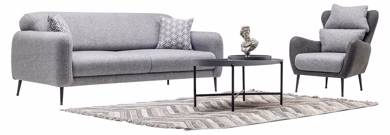 Polstergarnitur Wohnlandschaft Sofa Set Sitzgruppe Couch Lounge Sitzgruppe 3+1