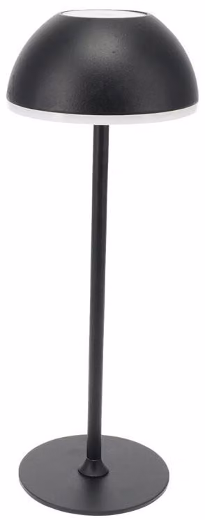 Lampada da tavolo in metallo, 30 x 10 x 10 cm, nero