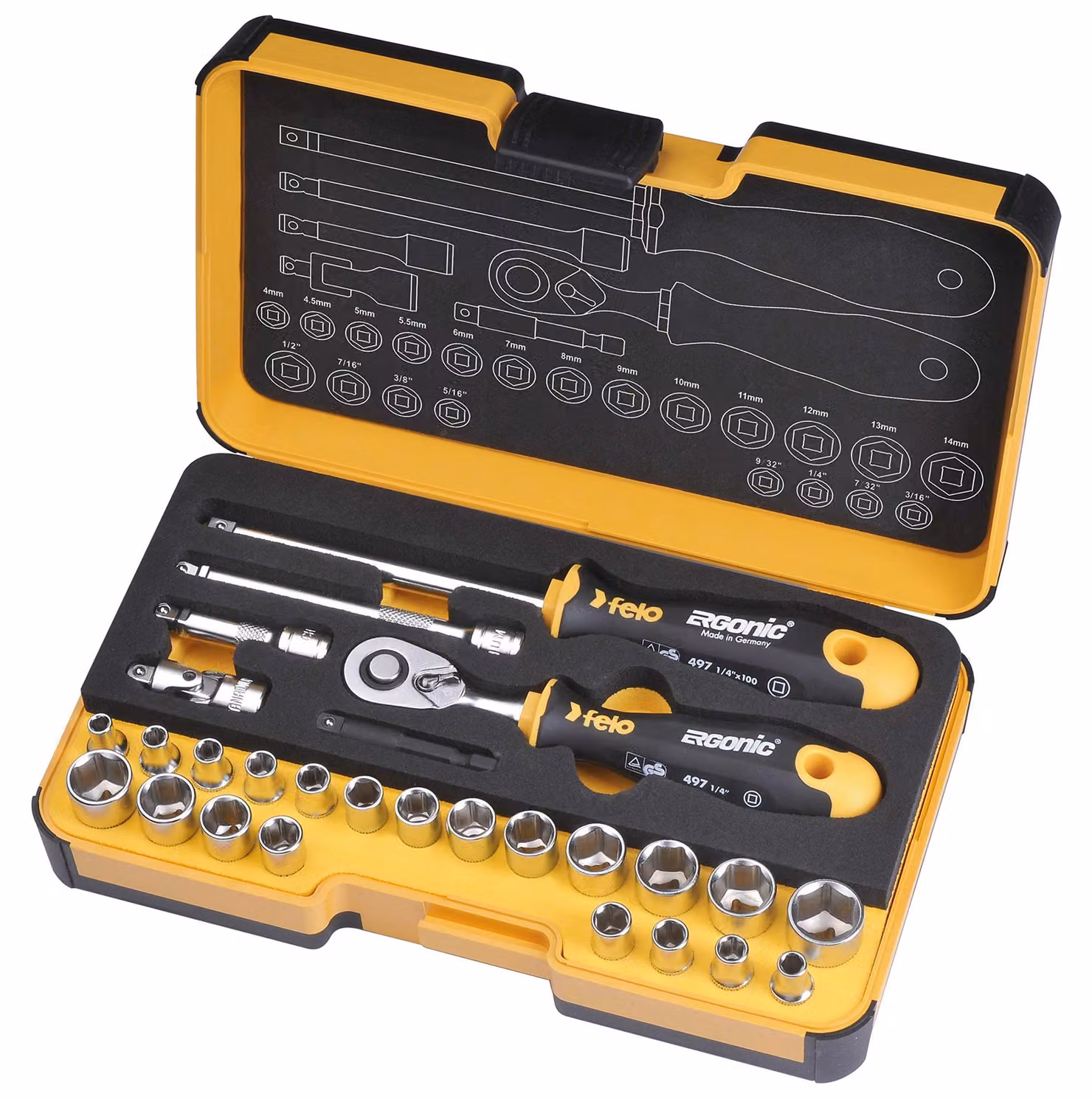 Set di chiavi a bussola R-GO, 27 pezzi