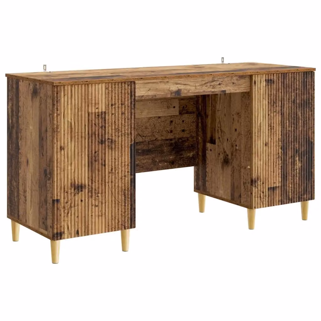 Scrivania moderna vidaXL in legno marrone L: 142,5 cm, P: 50 cm, H: 75 cm – 2