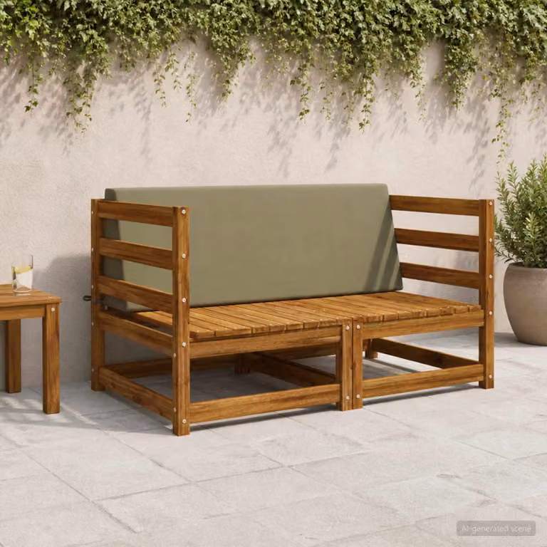 vidaXL Cuscino schienale e seduta SOEST in poliestere verde, L: 120 cm, P: 40 cm, H: 40 cm