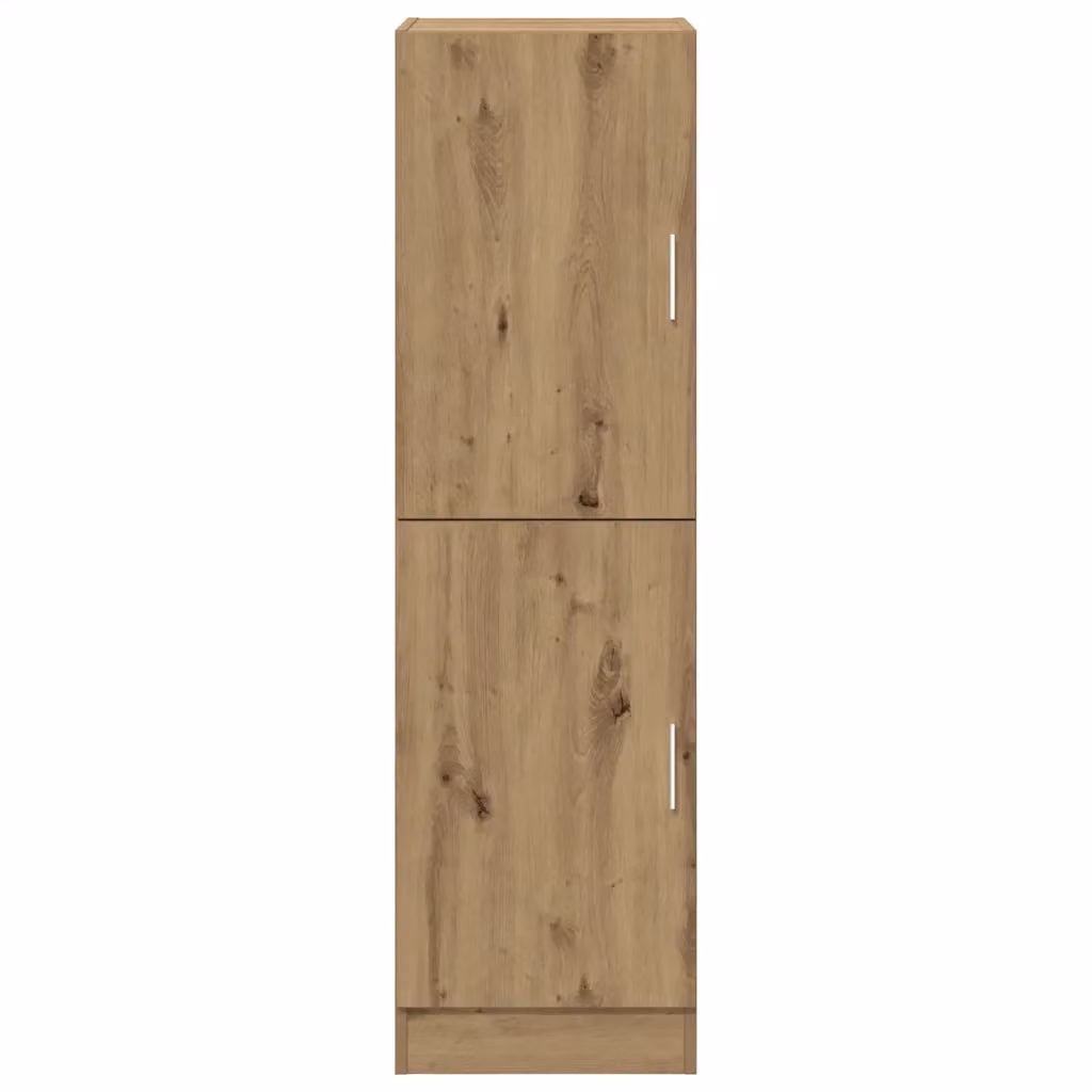 Mobile da cucina e soggiorno multifunzionale HELLOSHOP26 in legno composito color rovere marrone con ante a battente e ripiani interni L/P/H: 38 x 41,5 x 131,5 cm – 2
