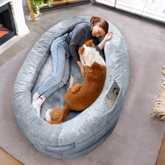 Grande cuccia blu per cani adulti, comoda