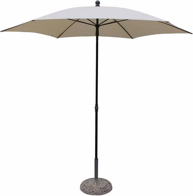 Ombrellone da giardino Maffei Kronos color beige con palo in acciaio e copertura in poliestere UPF 50+ Diametro: 2,5 m