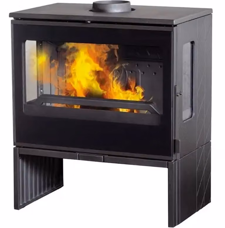 EEK A Stufa in ghisa a 3D Plamen ECO 50, alimentazione aria esterna - 12kW