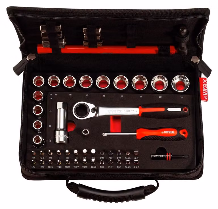 Kit VIRAX chiave per dadi di raccordo, chiave passante 51 pz - 310410