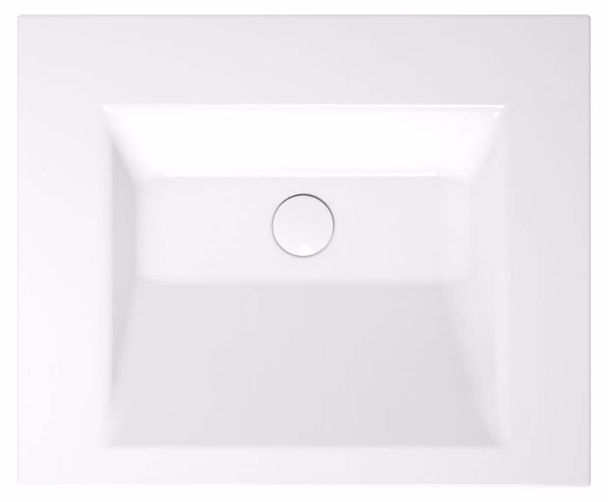 BetteAqua lavabo à encastrer, sans trou pour robinet, sans trop-plein, 600x495x80mm, A070-000, A070-000