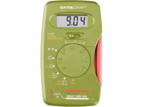 Multimetro digitale Extol Craft 417400, tascabile