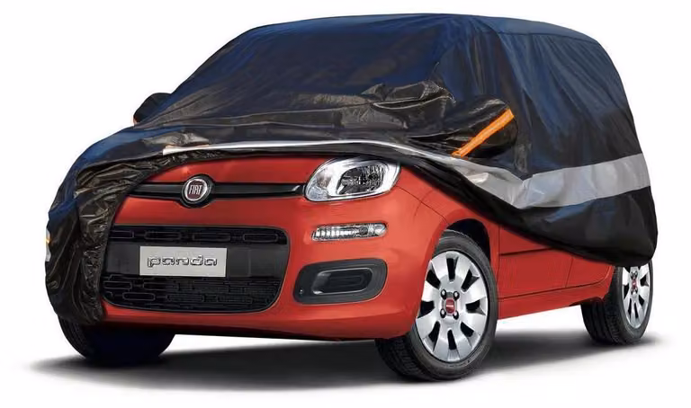 Copertura per auto, 10 strati, impermeabile e traspirante, per Fiat Panda (2011-2017), colore nero