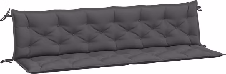 Cuscini per Panca 2 pz Antracite 200x50x7 cm in Tessuto Oxford