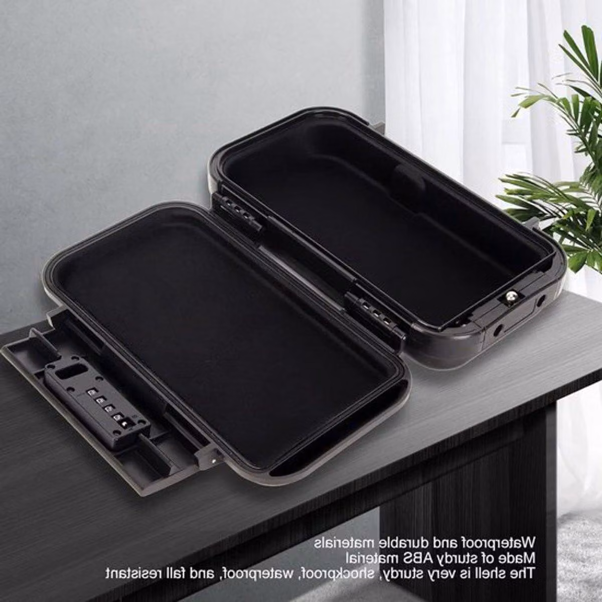 Custodia portatile e sicura, ideale per viaggi, con serratura a combinazione a 4 cifre, resistente agli urti e impermeabile, perfetta per l'uso in casa, in auto e durante attività sportive