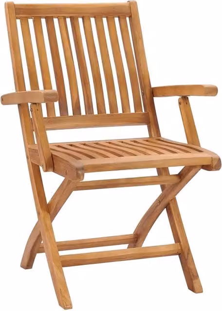 Sedie Pieghevoli con Cuscini 6 pz Massello di Teak 3072755