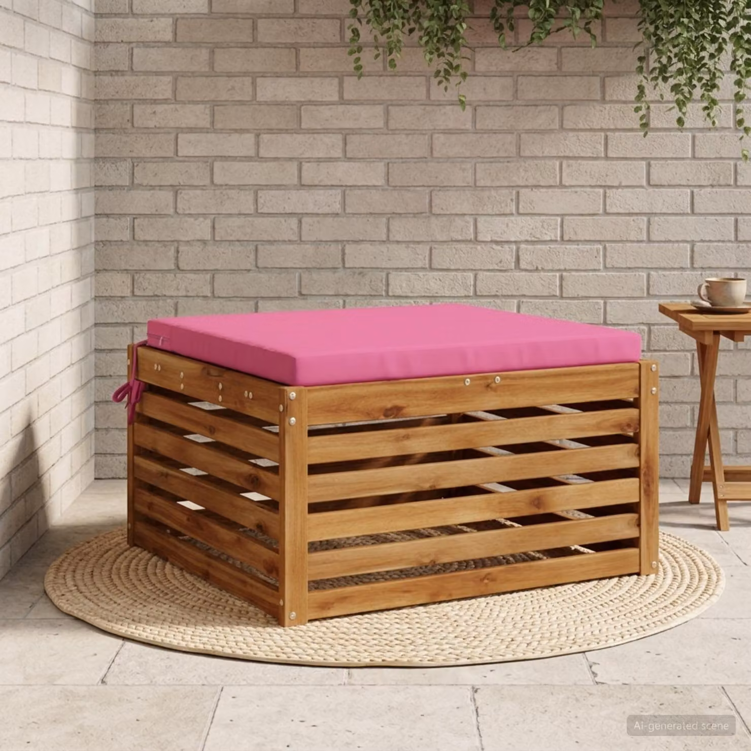 Cuscino per sedia vidaXL SOEST in poliestere rosa con rivestimento lavabile e resistente ai raggi UV