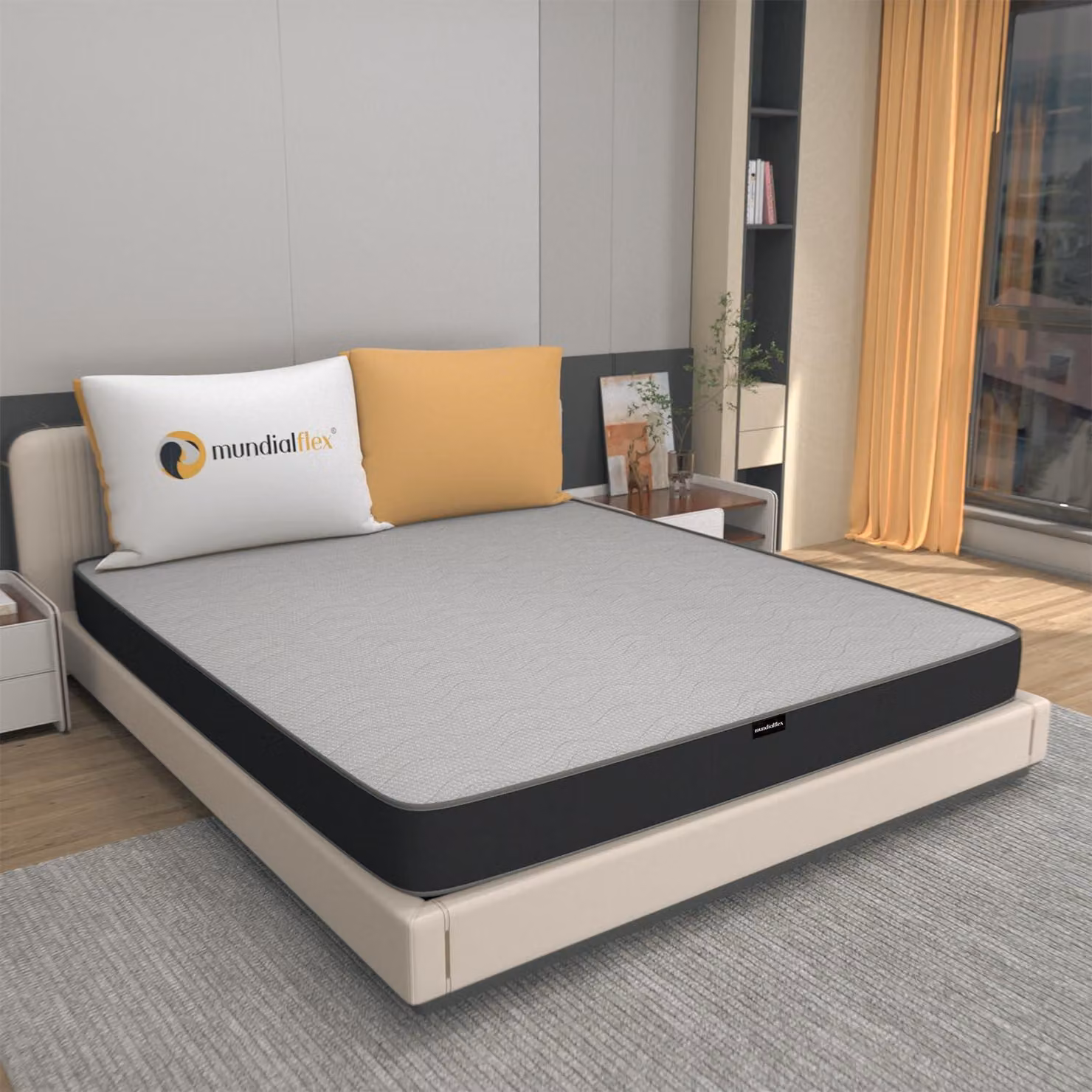 Materasso in memory foam, dimensioni 180x200 cm, altezza 20 cm, ortopedico