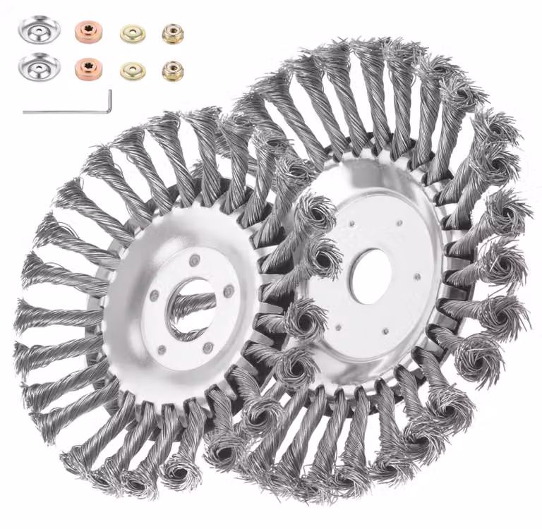Solidchoice - 2 spazzole per la rimozione delle erbacce, compatibili con decespugliatori, dimensioni 200 mm e 150 mm