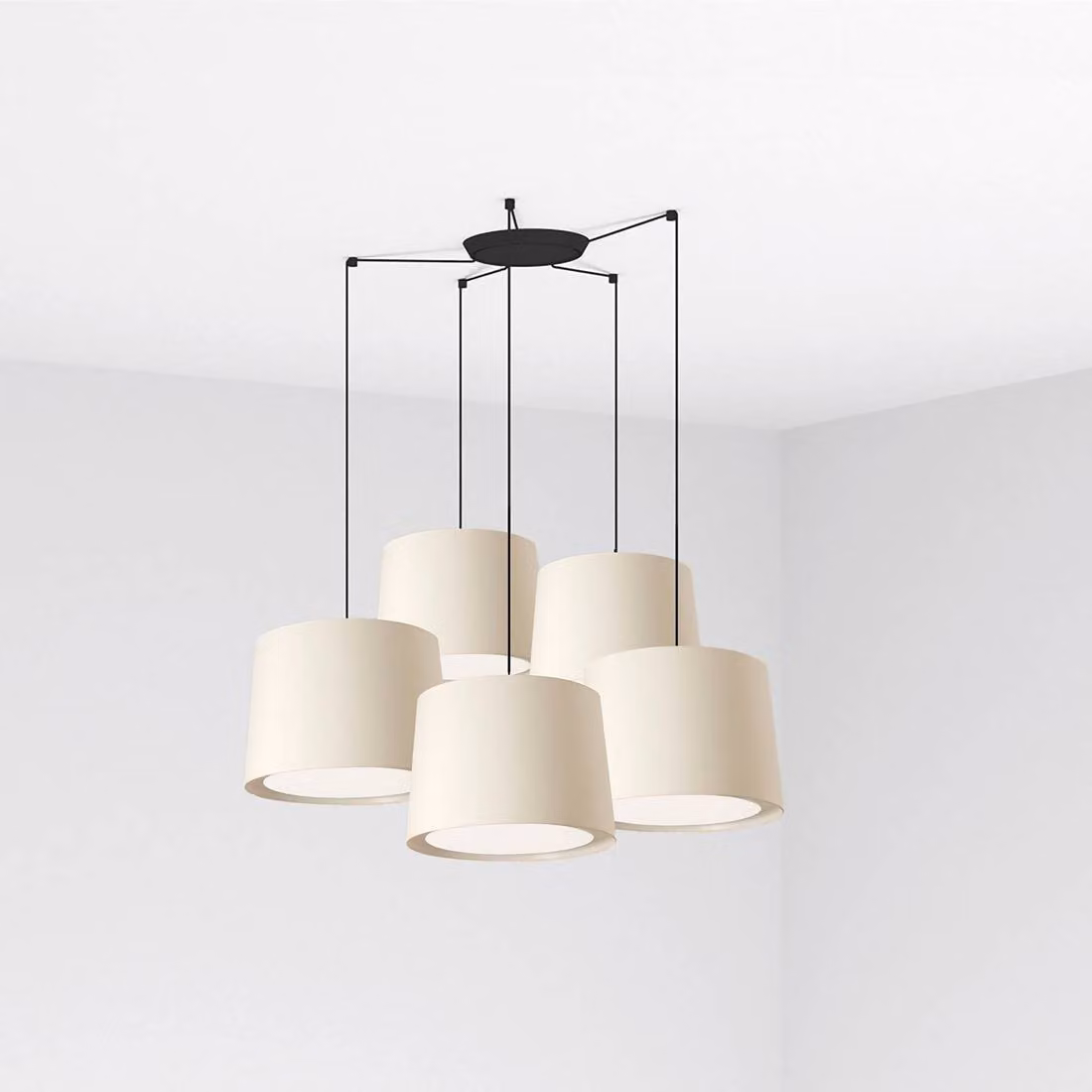Faro Conga Nero Lampada a sospensione Ø500*350*Ø450 Lampade Bianche