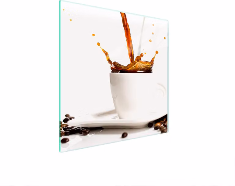 Piatto Di Protezione In Vetro Per Cucina 50X52 Caffè