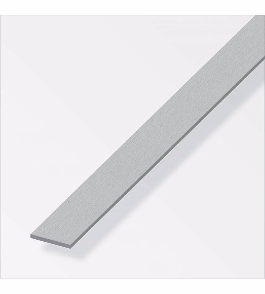 Barra Piatta Alluminio 20X2 Inox.Spazzolato 1Metro