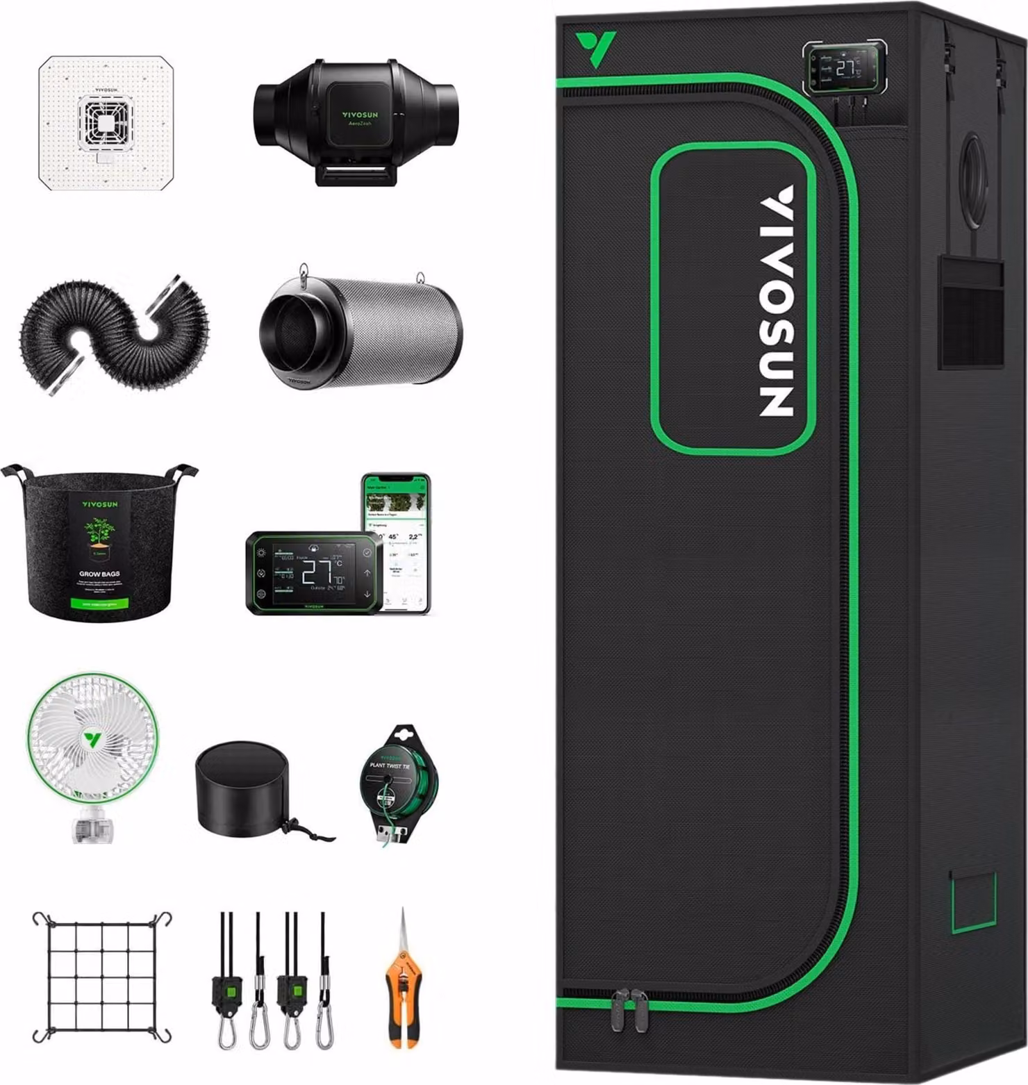 VIVOSUN Smart Grow Kit Max 60x60x180 165 Watt