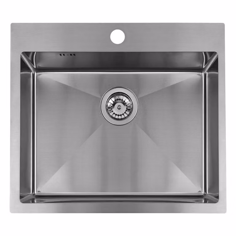 Lavello in acciaio inossidabile a vasca singola, lunghezza 500 mm, profondità della vasca 200 mm, inox