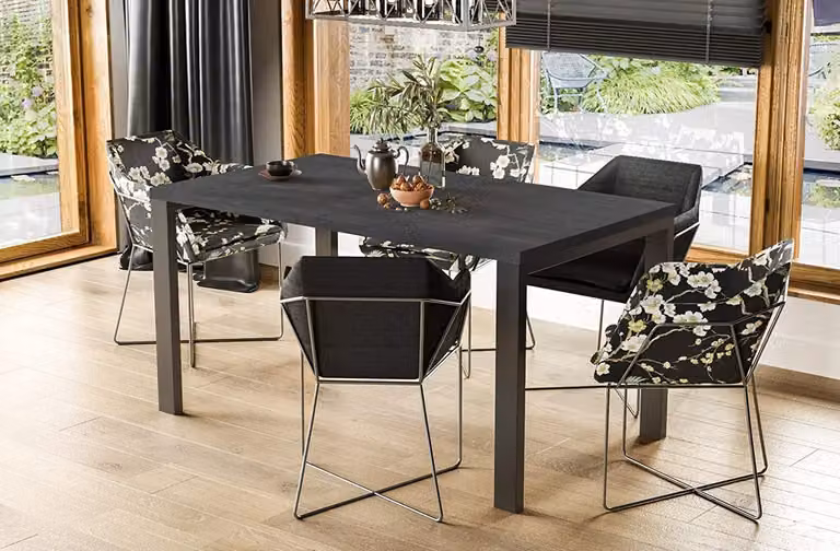 Endo-Moebel Garant tavolo da pranzo 80cm - 170cm tavolo da cucina allungabile in metallo con struttura in metallo (cemento scuro)