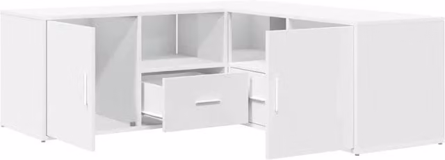 Mobile Angolare Bianco 200x40x45 cm in Truciolato CFW6086068