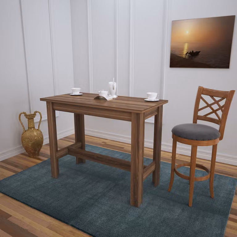 Skye Decor, Barra - Walnut, tavolo da pranzo, noce, 100% pannelli truciolari rivestiti in melamina, 120 x 60 x 93 cm