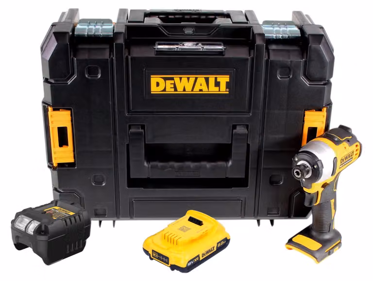 DeWalt DCF 809 D1T Avvitatore a impulsi a batteria 18 V 190 Nm 1/4" senza spazzole + 1x batteria ricaricabile 2,0 Ah + caricatore + TSTAK