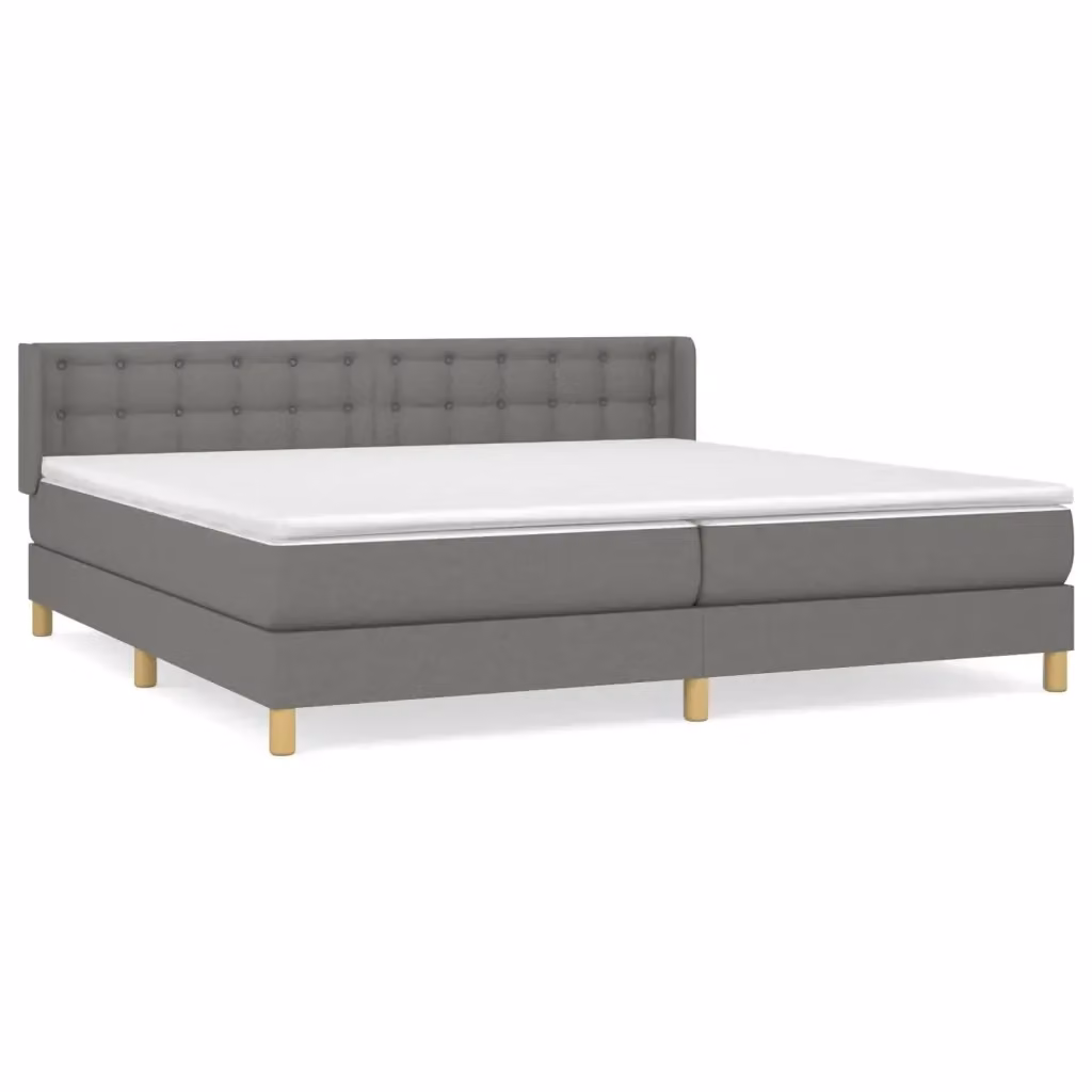 Letto Ibrido vidaXL con Materasso Grigio e Bianco L/P/H: 160 x 200 x 25 cm – 2