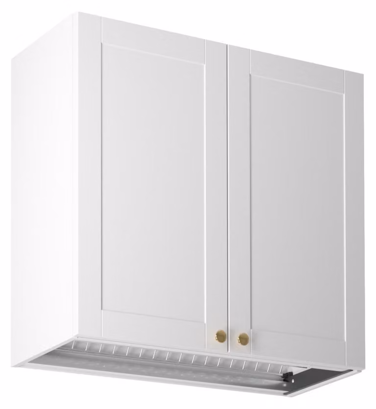 Pensile da cucina con scolapiatti LUMEA - larghezza 80 cm, bianco
