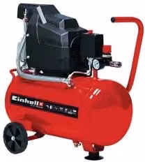 Compressore lubrificato a olio Einhell rosso da 24 l con 1100 W (tcac 190 24 8)