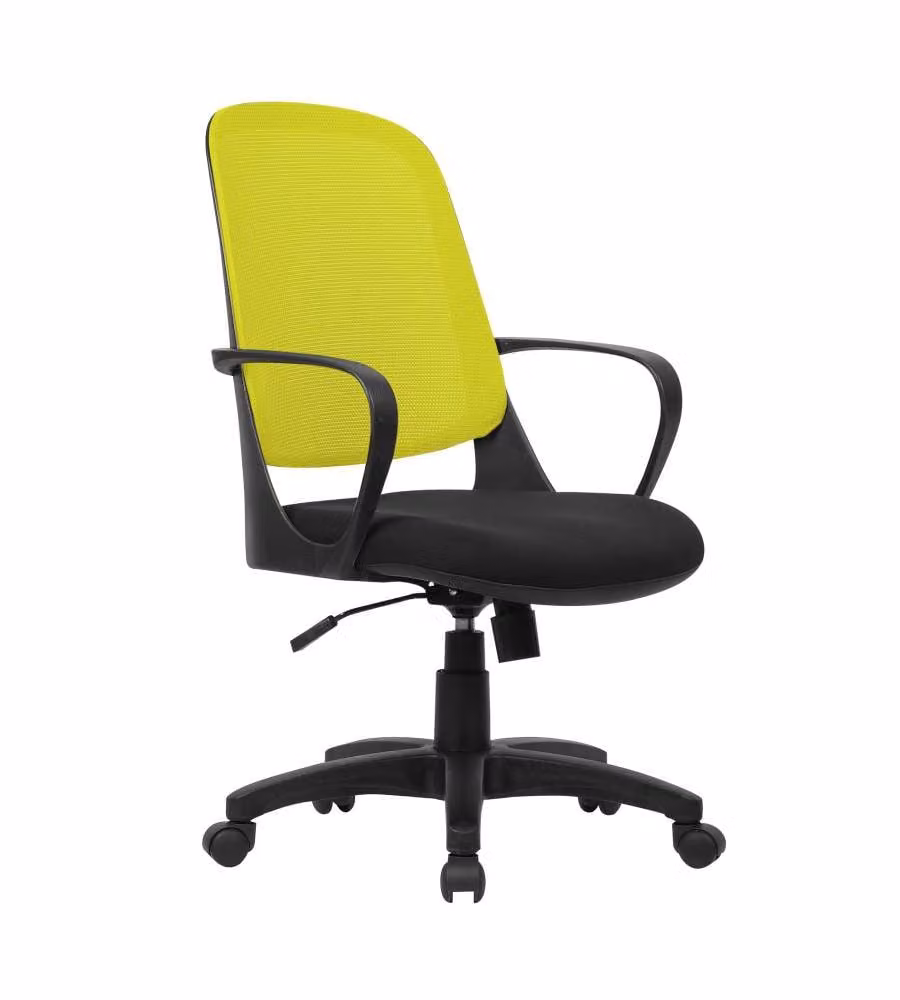Sedia Ufficio Operativa Washington Schienale Rete Giallo Limone - Poltrona Girevole