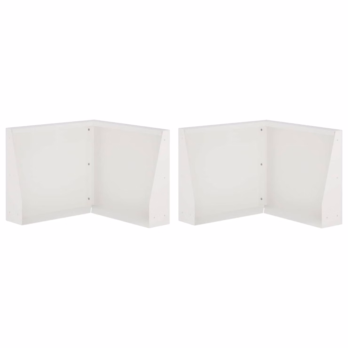 Set di 2 pezzi di aiuole rialzate vidaXL in acciaio bianco per giardino, L/P/H: 50 x 50 x 40 cm