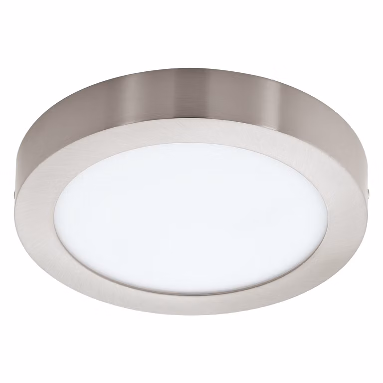 Eglo LED Smart+ luce di superficie Fueva-C nichel opaco rotonda Ø22,5 cm 15,6W 2000lm RGBW 2700-6500K Dimmerabile App
