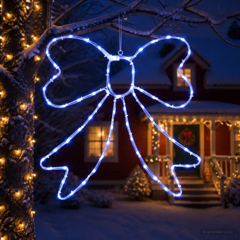 vidaXL Fiocco di Natale luminoso LED LOVIISA 70 LED Blu 50 x 51 cm