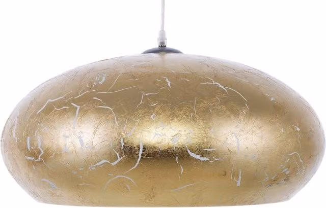 Lampada a sospensione vintage BELIANI in metallo dorato con design a cupola – 1