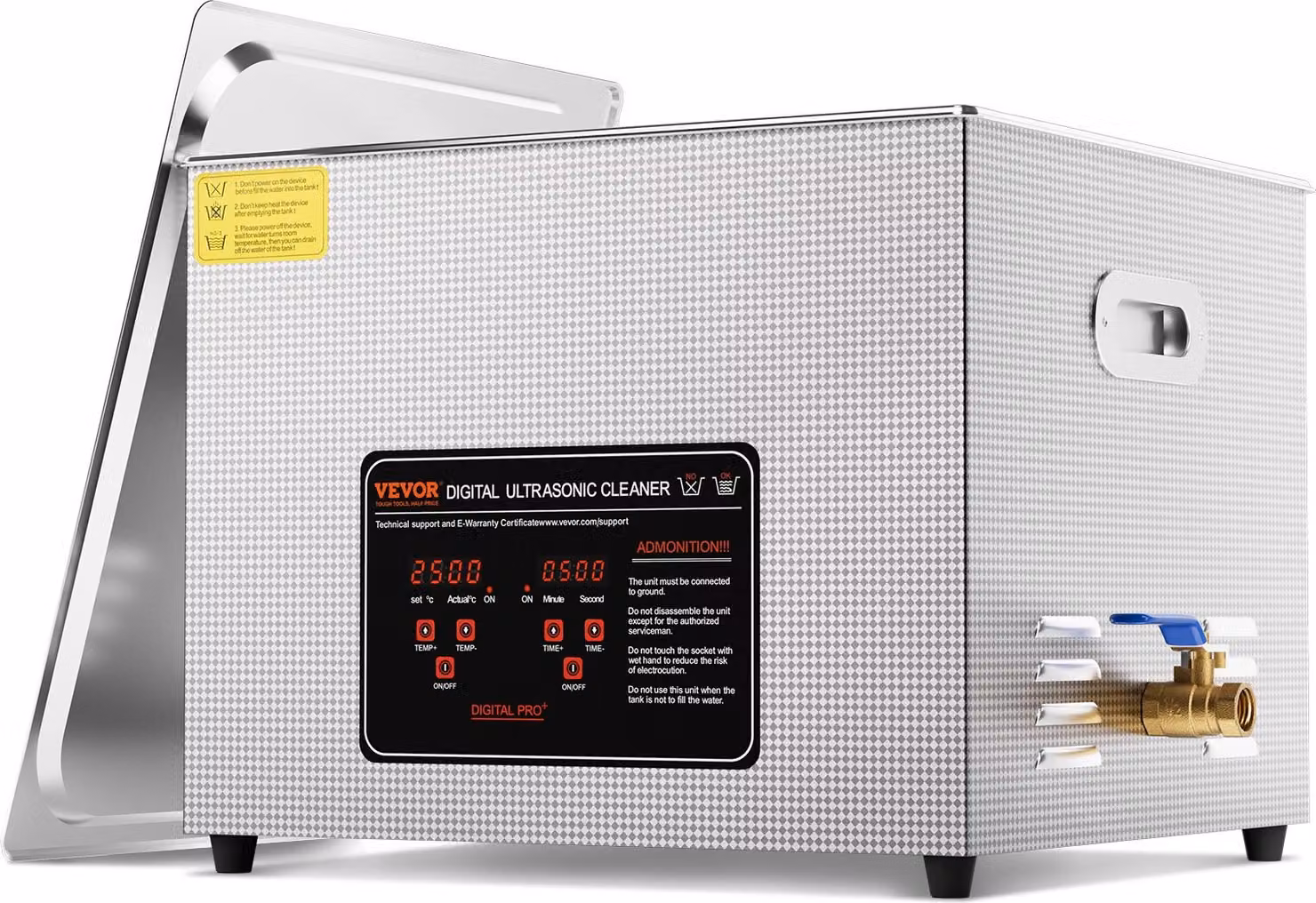 15L Pulitore a ultrasuoni con timer di riscaldamento e cestello Macchina digitale a ultrasuoni