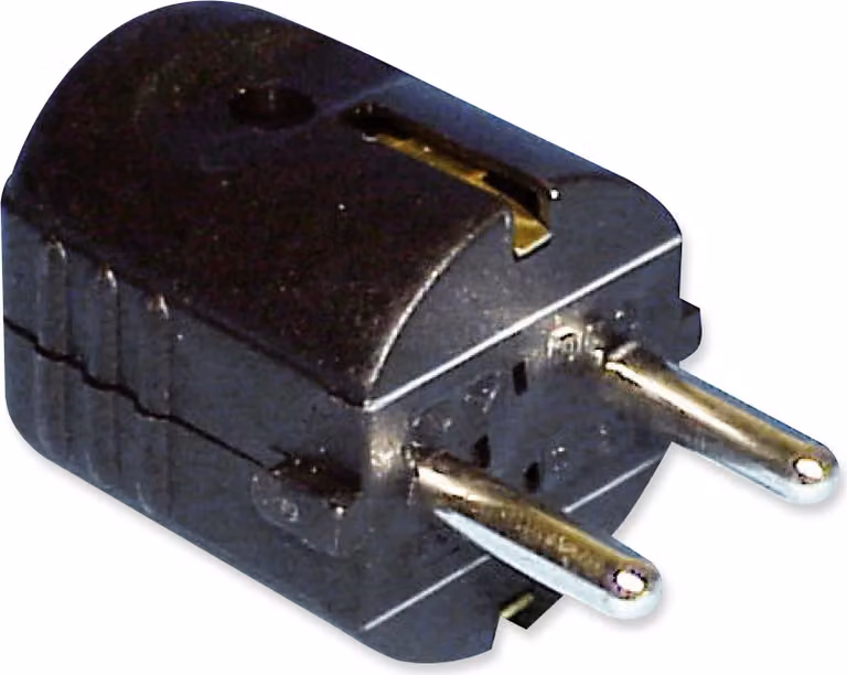 AS SCHWABE Spina centrale Schuko 250 V, 16 A, nero (45032)