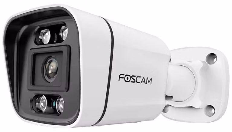 Telecamera di sicurezza esterna IP - con faretti e sirena - 8 MP - Bianca - Visione notturna fino a 20 m