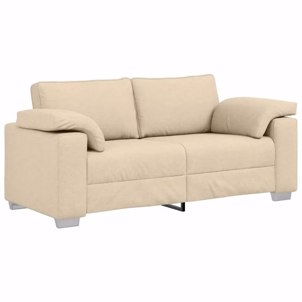 Divano a due posti moderno vidaXL in tessuto beige con cuscini inclusi L: 180 cm, P: 82 cm, H: 77 cm – 2
