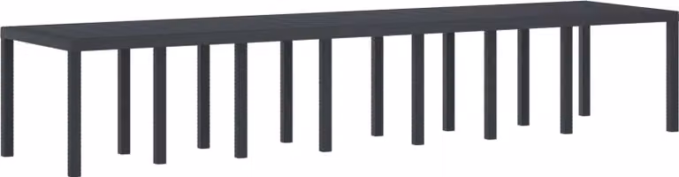 Tavolo da Giardino Antracite 400 x 100 x 73 cm polyrattan