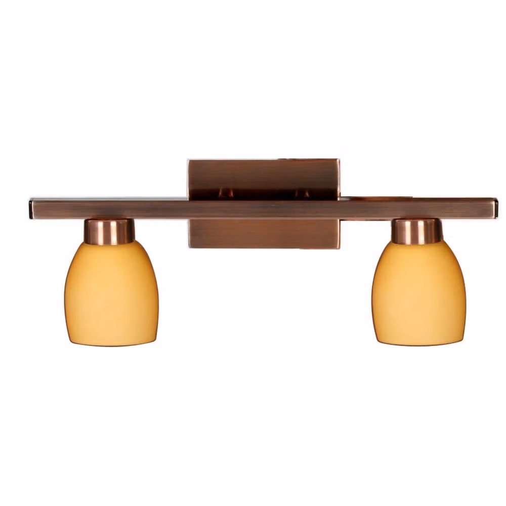 Applique DAKOTA - 2xG9, 40 W, rame / arancione