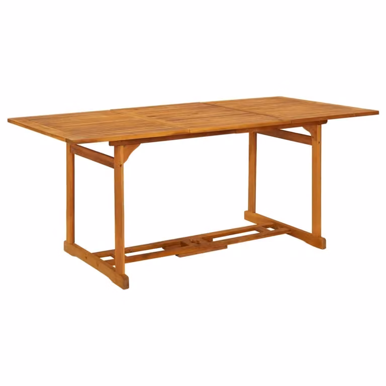 Tavolo da pranzo da giardino in legno massiccio di acacia 180 x 75 x 90 cm