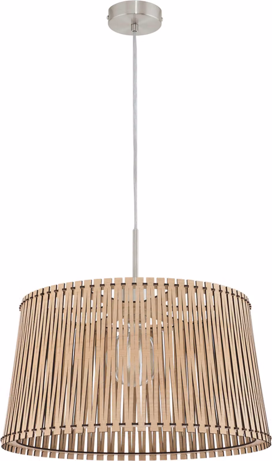 Lampadario Industrial Sendero 1 Luce Acciaio Grigio Opaco Diffusore Acero
