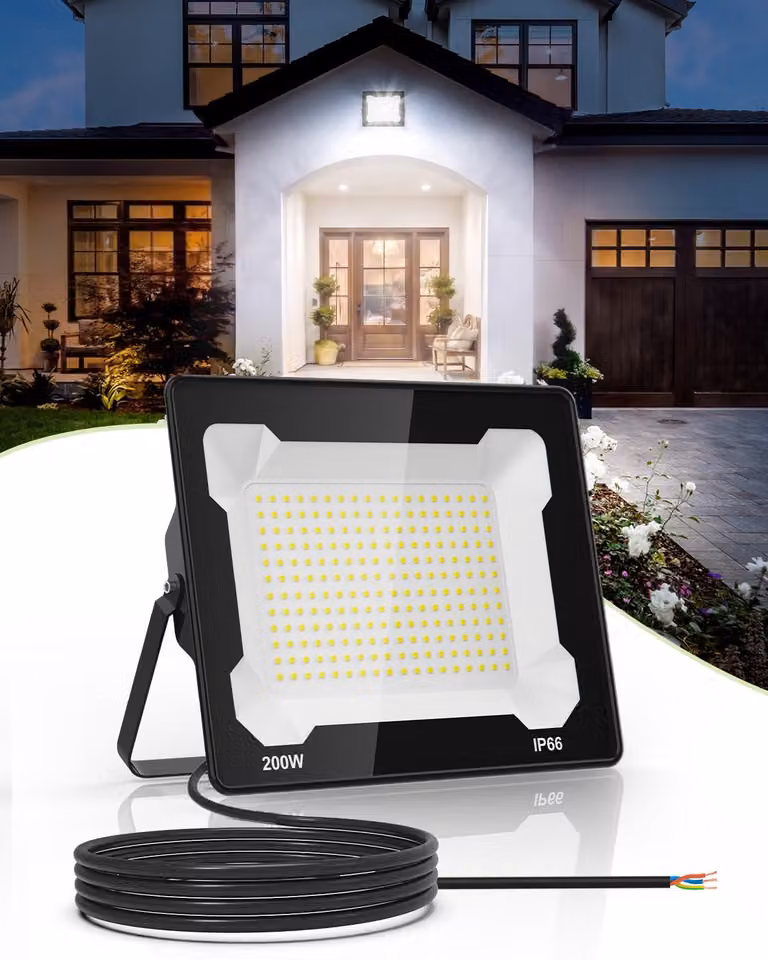 Faretto LED da 200 W, 20000 lumen, grado di protezione IP66, luce bianca fredda