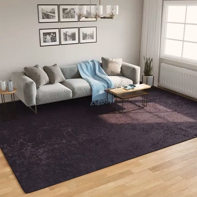Tappeto Lavabile vidaXL Antracite con Design Astratto Moderno in Poliestere L: 400 cm, P: 300 cm – 1